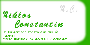 miklos constantin business card