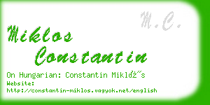 miklos constantin business card